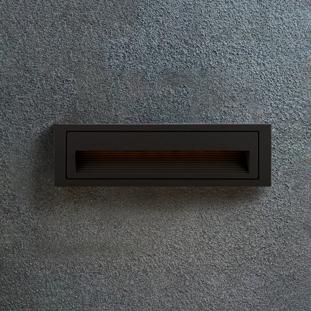 Ray Modern Square Metal Outdoor Deck & Step Light - Black