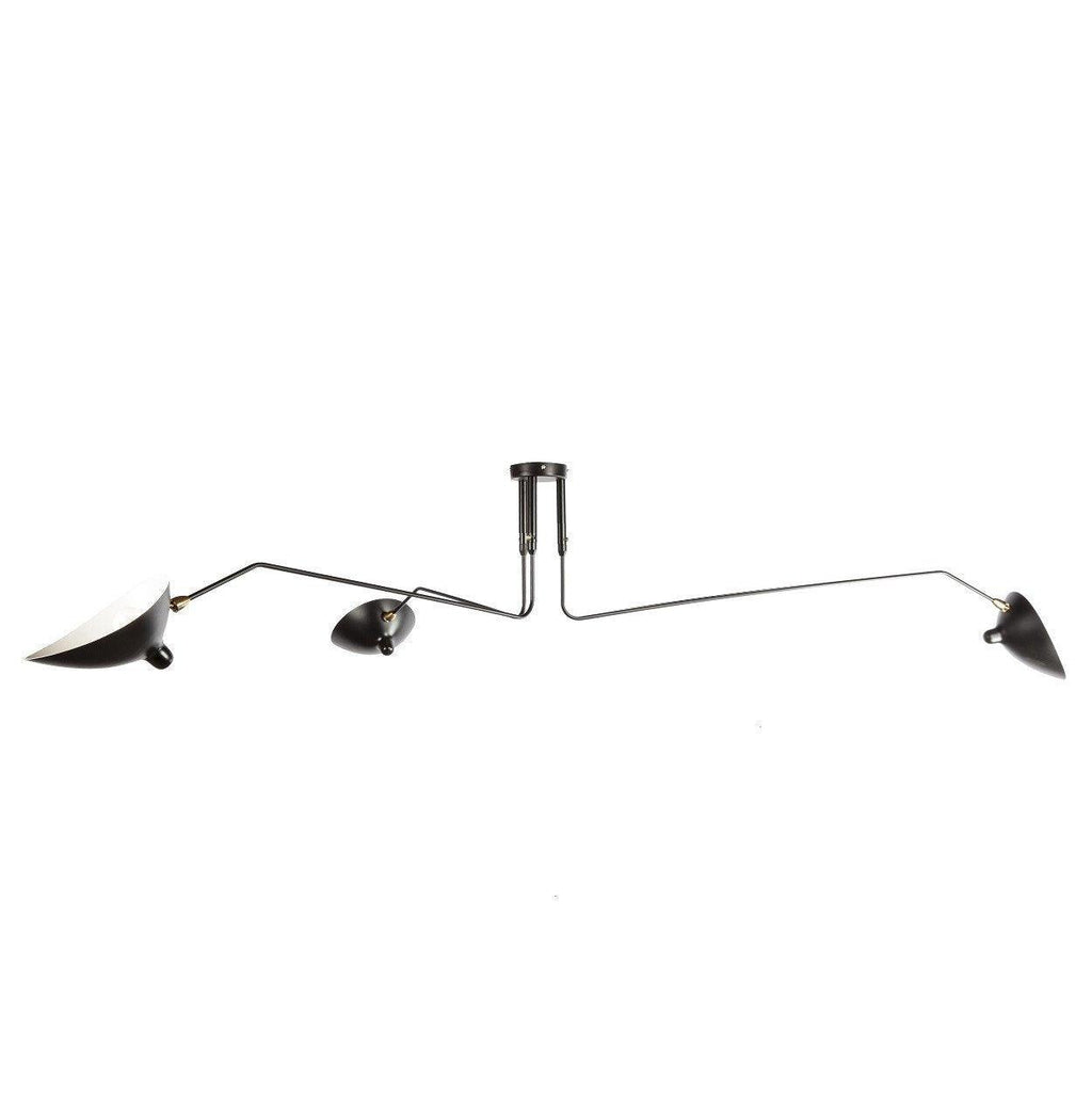 Jaler Industrial Three-Arm Ceiling Light
