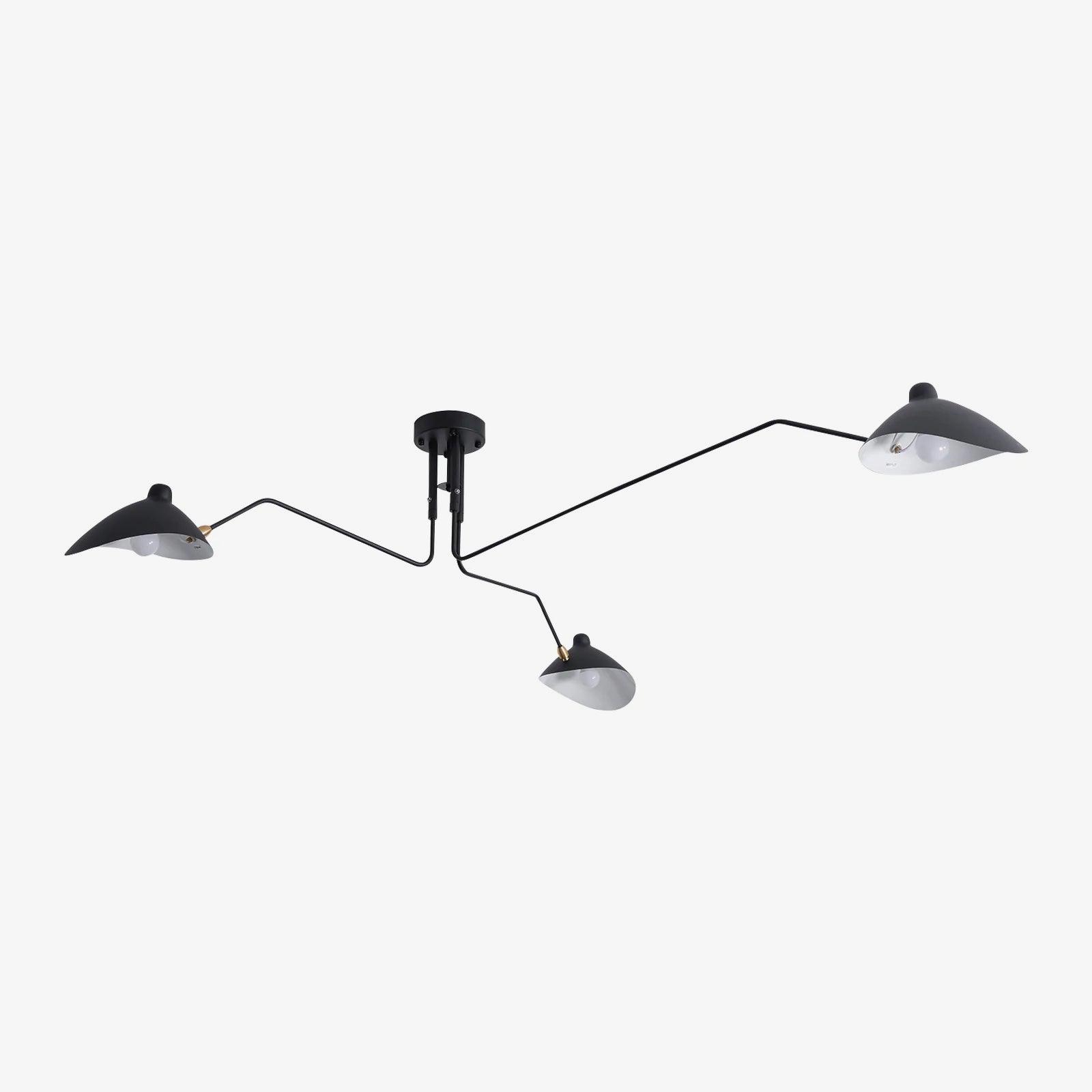 Jaler Industrial Three-Arm Ceiling Light