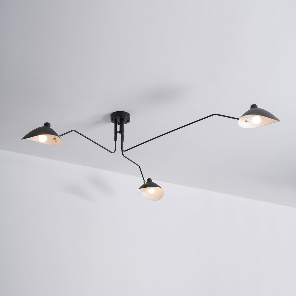 Jaler Industrial Three-Arm Ceiling Light