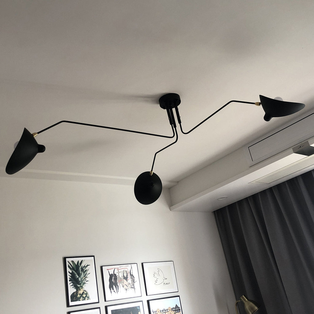Jaler Industrial Three-Arm Ceiling Light