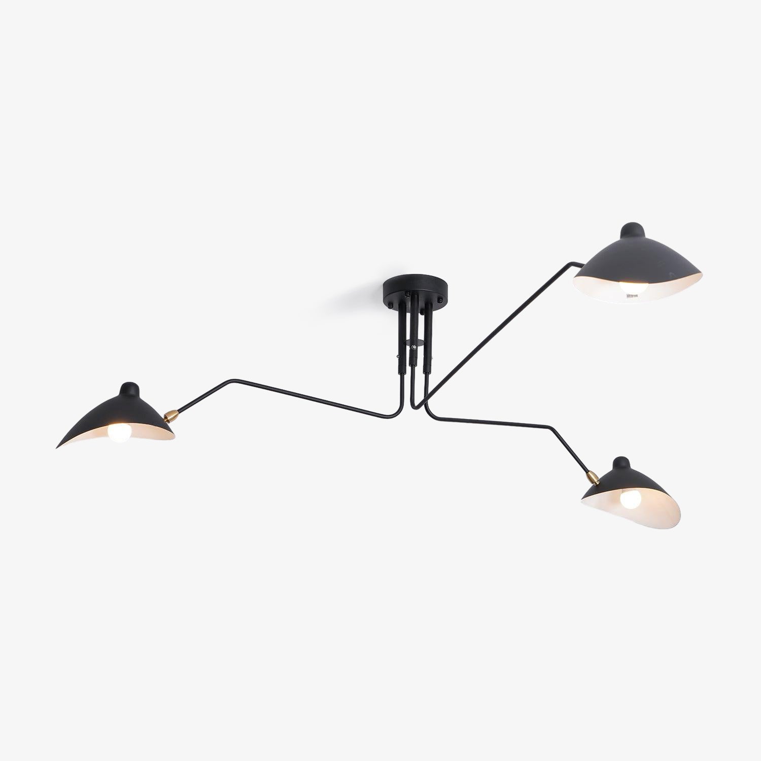Jaler Industrial Three-Arm Ceiling Light