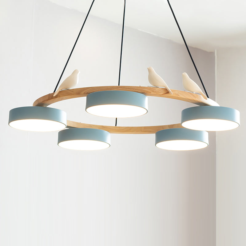 Cliff Round Bird Chandelier