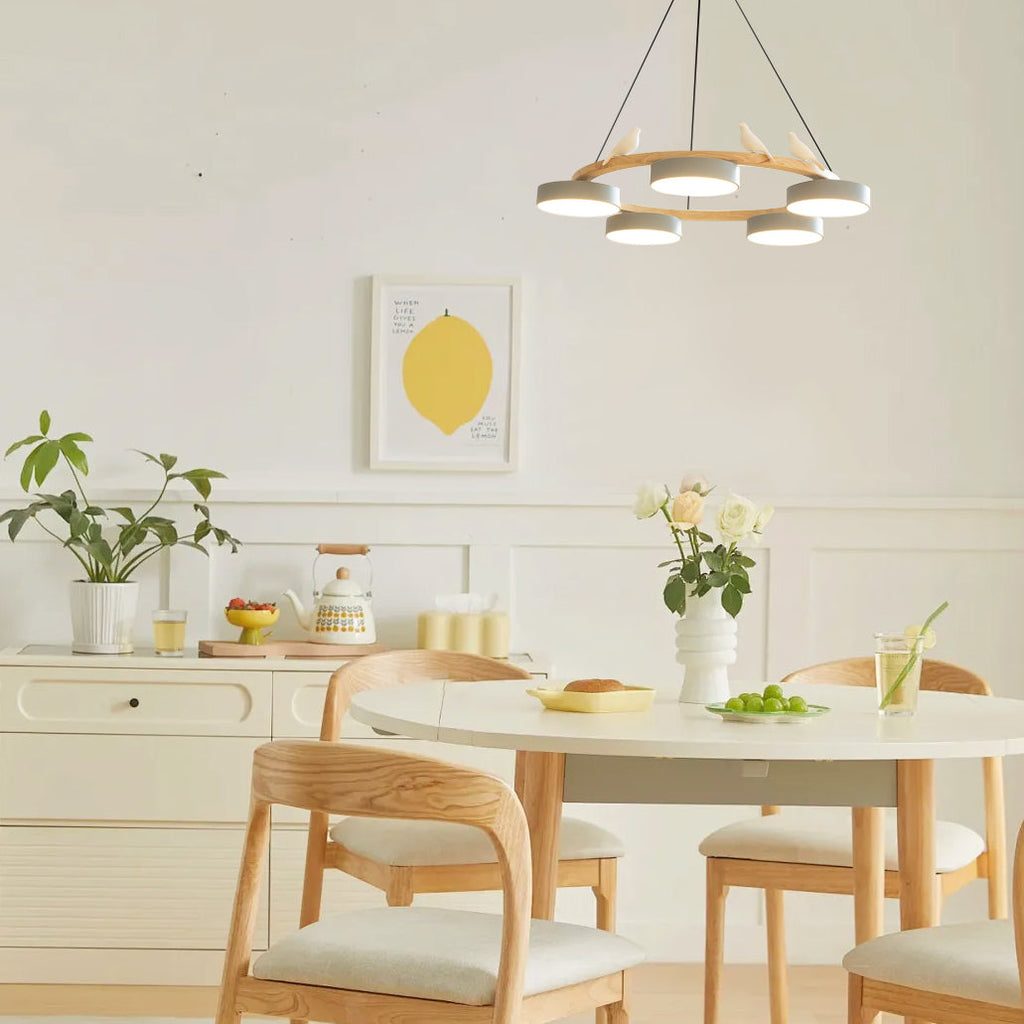 Cliff Round Bird Chandelier