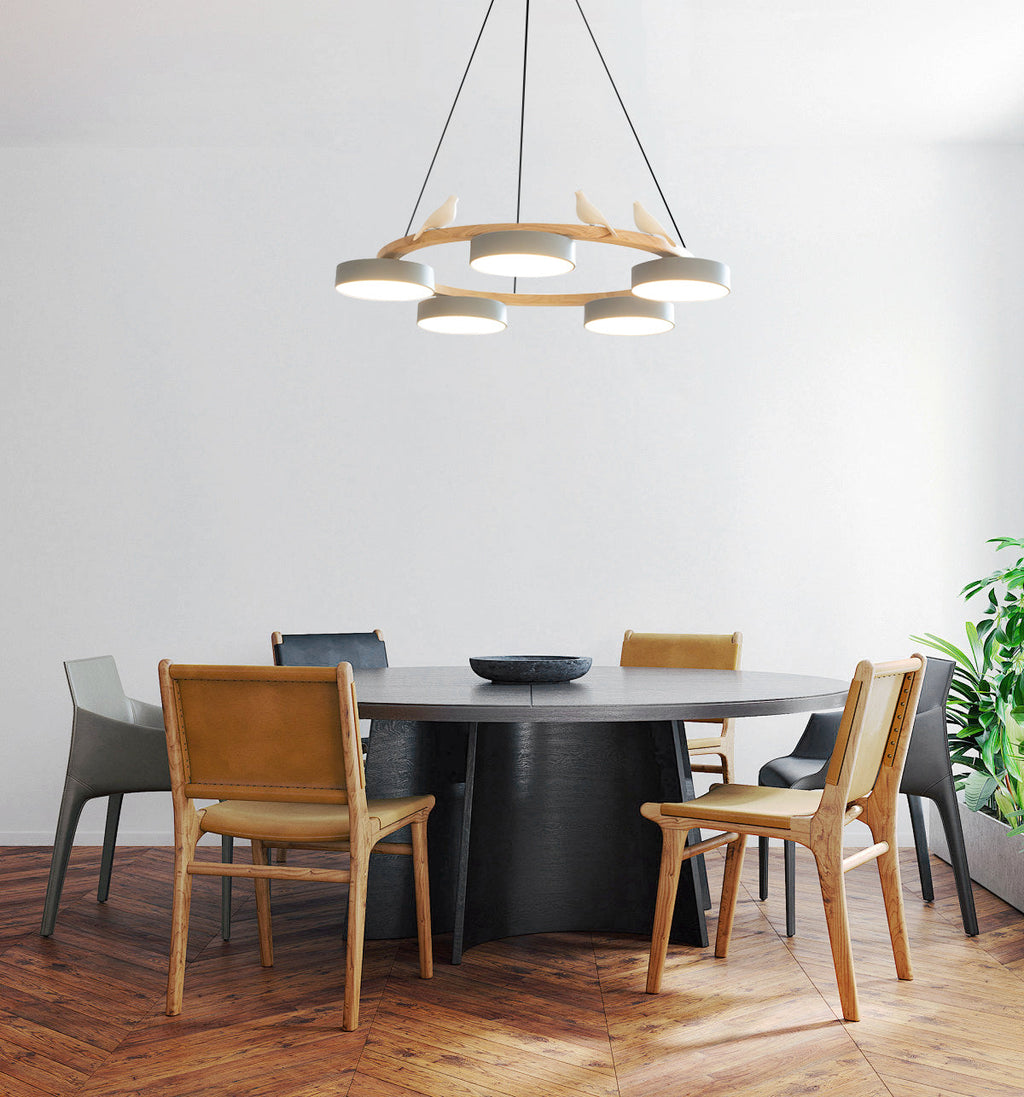 Cliff Round Bird Chandelier
