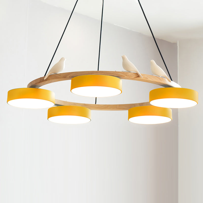 Cliff Round Bird Chandelier
