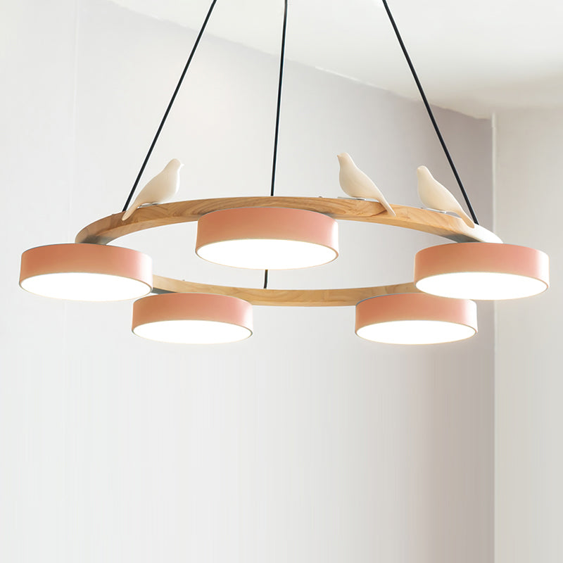 Cliff Round Bird Chandelier