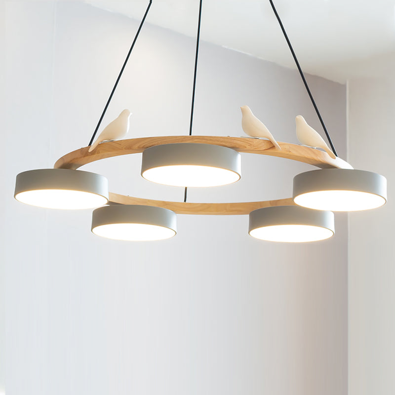 Cliff Round Bird Chandelier