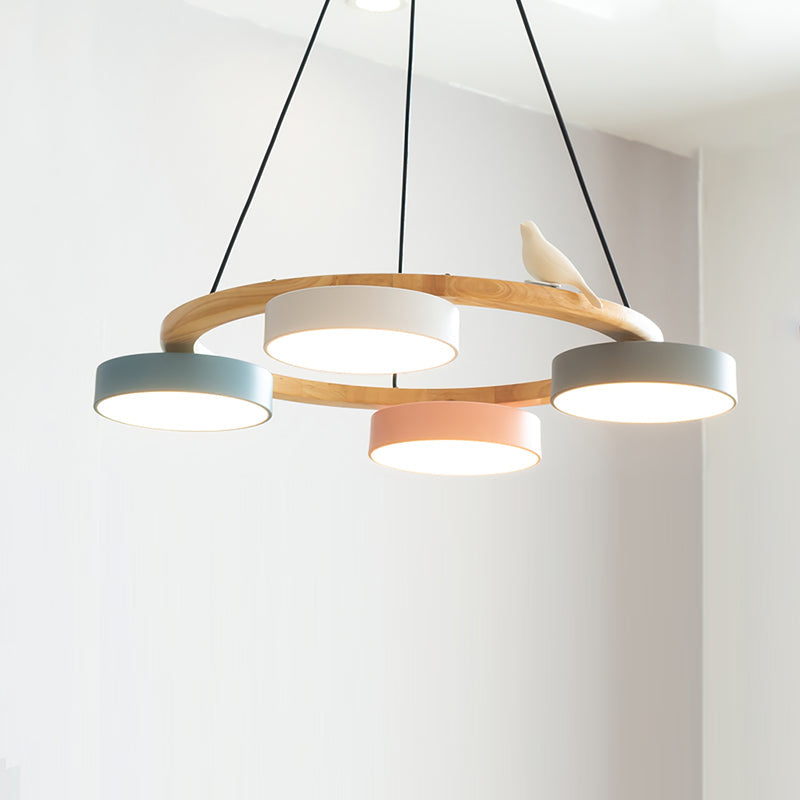 Cliff Round Bird Chandelier