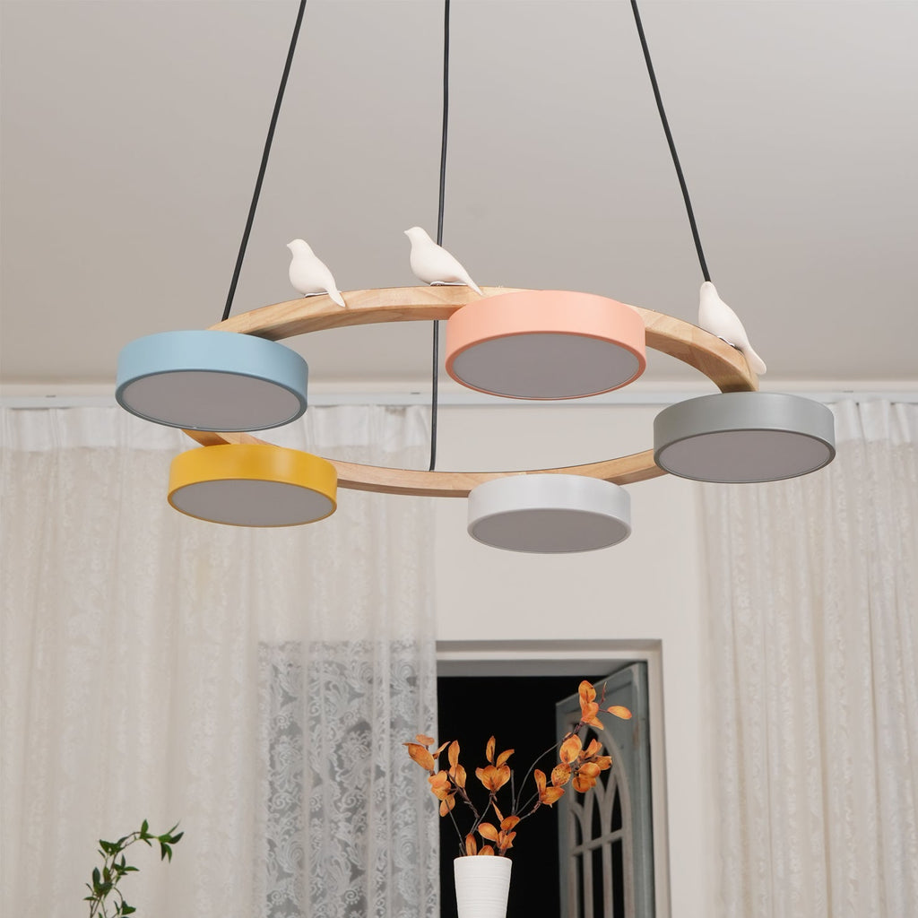 Cliff Round Bird Chandelier