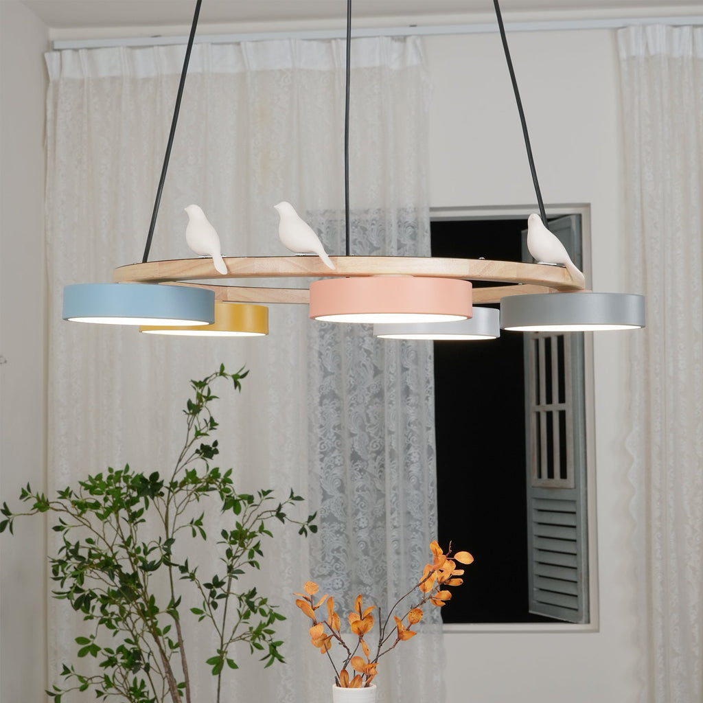 Cliff Round Bird Chandelier