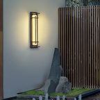 Ray Square Waterproof Outdoor Wall Light with Imitation Alabaster Finish