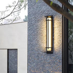 Ray Square Waterproof Outdoor Wall Light with Imitation Alabaster Finish