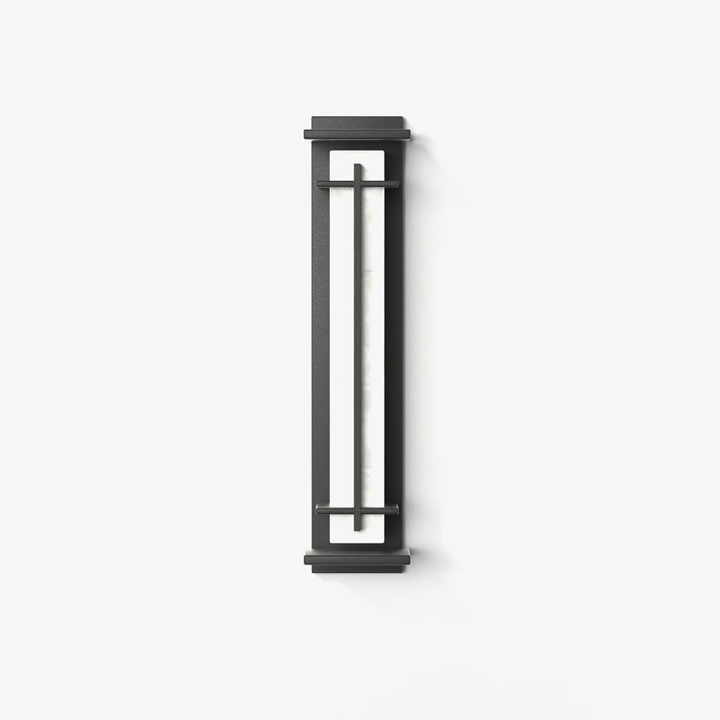 Ray Square Waterproof Outdoor Wall Light with Imitation Alabaster Finish