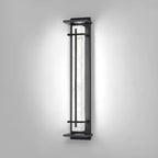 Ray Square Waterproof Outdoor Wall Light with Imitation Alabaster Finish