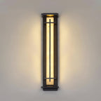 Ray Square Waterproof Outdoor Wall Light with Imitation Alabaster Finish