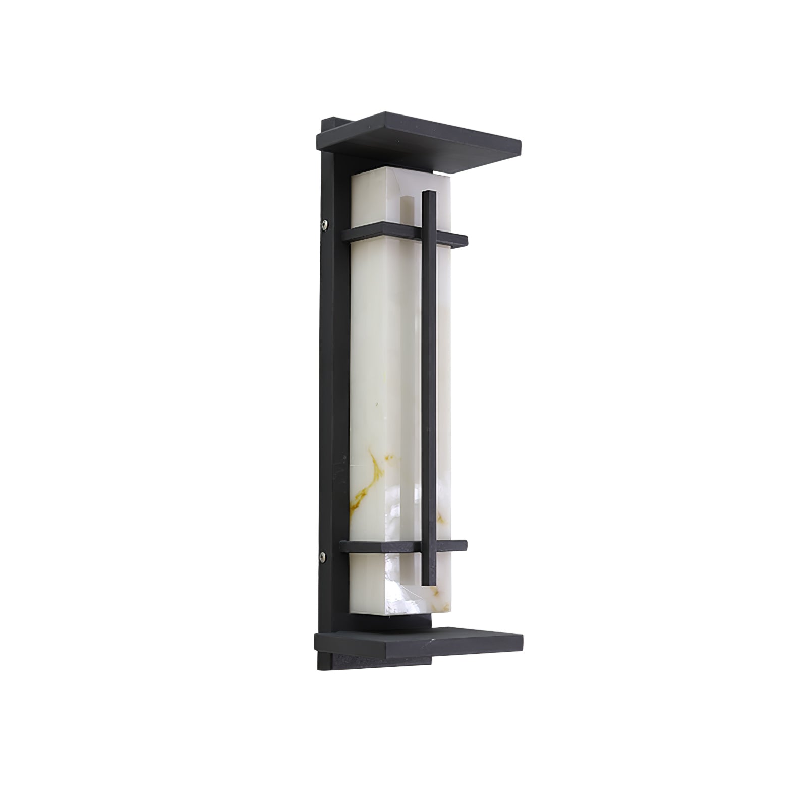 Ray Square Waterproof Outdoor Wall Light with Imitation Alabaster Finish