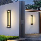 Ray Square Waterproof Outdoor Wall Light with Imitation Alabaster Finish