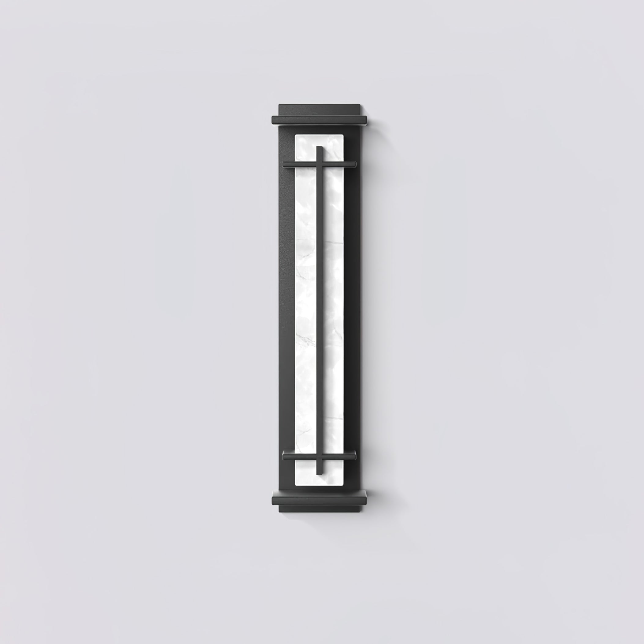 Ray Square Waterproof Outdoor Wall Light with Imitation Alabaster Finish