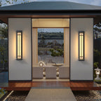 Ray Square Waterproof Outdoor Wall Light with Imitation Alabaster Finish