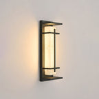 Ray Square Waterproof Outdoor Wall Light with Imitation Alabaster Finish