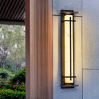 Ray Square Waterproof Outdoor Wall Light with Imitation Alabaster Finish