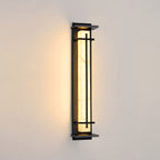 Ray Square Waterproof Outdoor Wall Light with Imitation Alabaster Finish