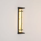 Ray Square Waterproof Outdoor Wall Light with Imitation Alabaster Finish
