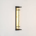 Ray Square Waterproof Outdoor Wall Light with Imitation Alabaster Finish