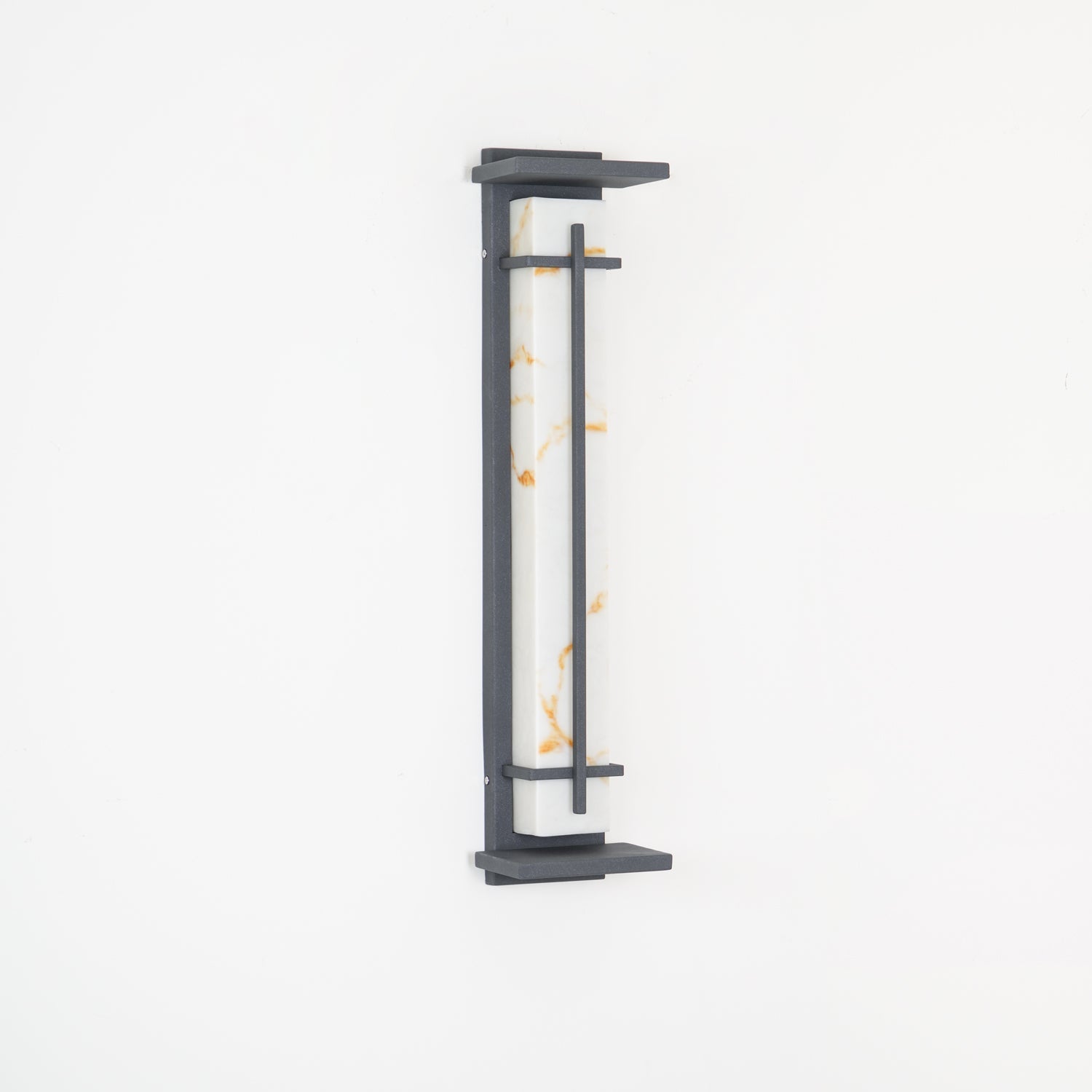 Ray Square Waterproof Outdoor Wall Light with Imitation Alabaster Finish