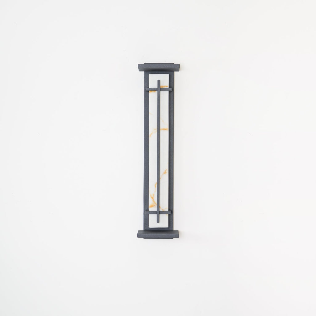Ray Square Waterproof Outdoor Wall Light with Imitation Alabaster Finish