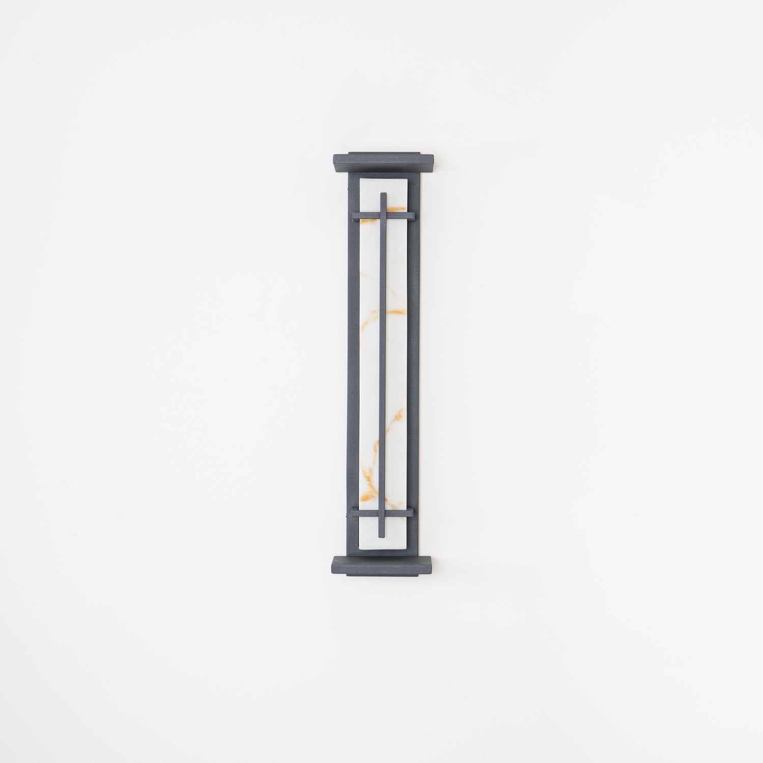 Ray Square Waterproof Outdoor Wall Light with Imitation Alabaster Finish