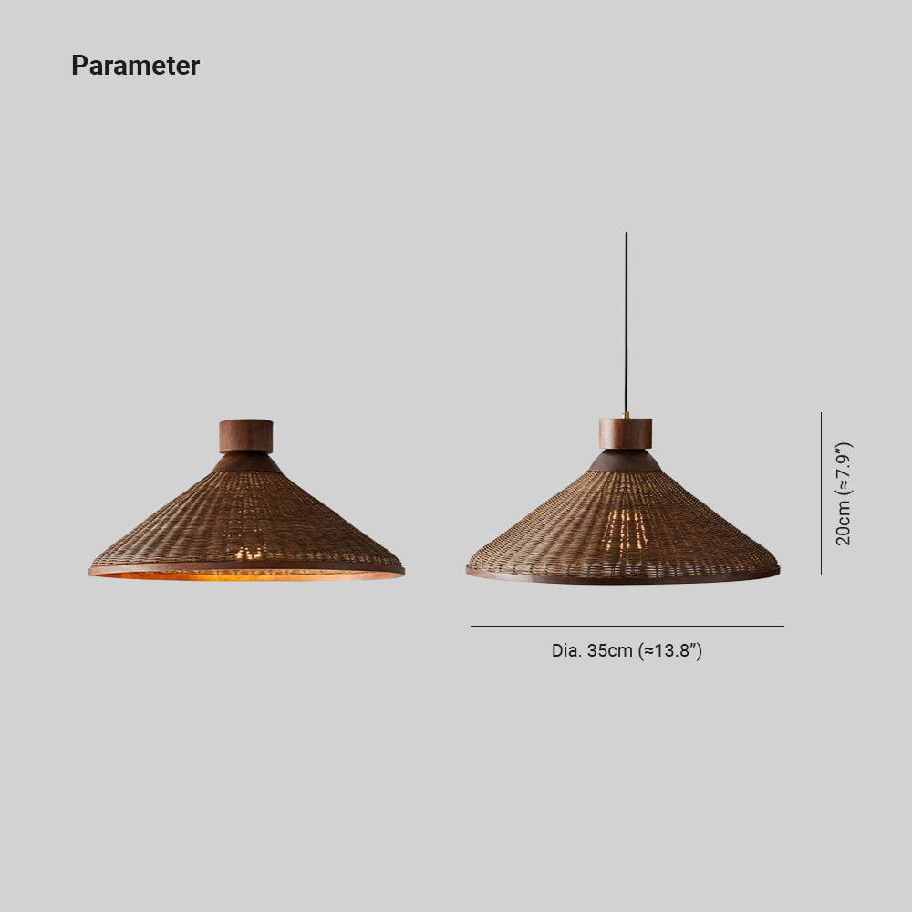 Silva Retro Rattan LED Pendant Light for Living Rooms, Restaurants, and Hotels