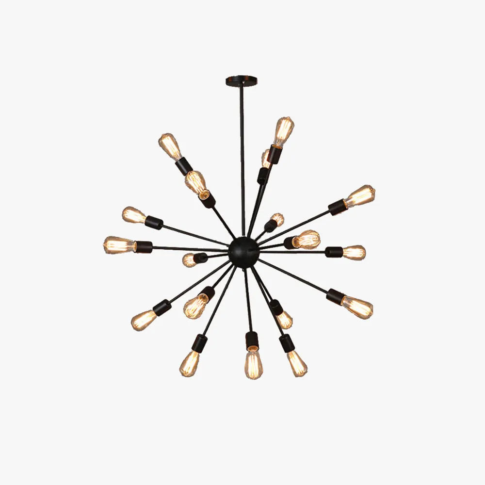 Austin Industrial Black Metal Chandelier for Dining Rooms and Restaurants