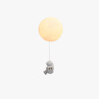 Aria Modern Moon LED Indoor Wall Lamp White Resin Kid's Room