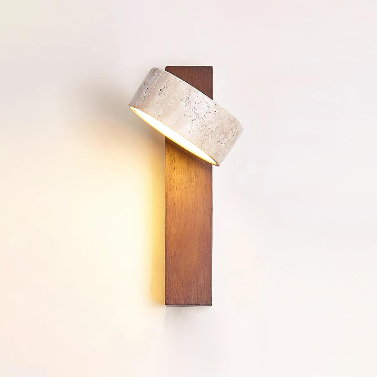 Jovan Wall Light Travertine Wood