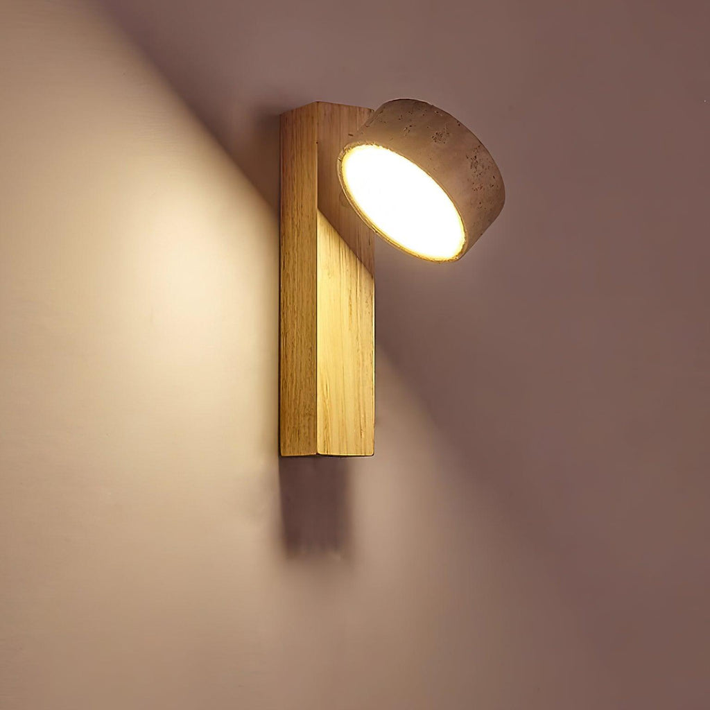 Jovan Wall Light Travertine Wood