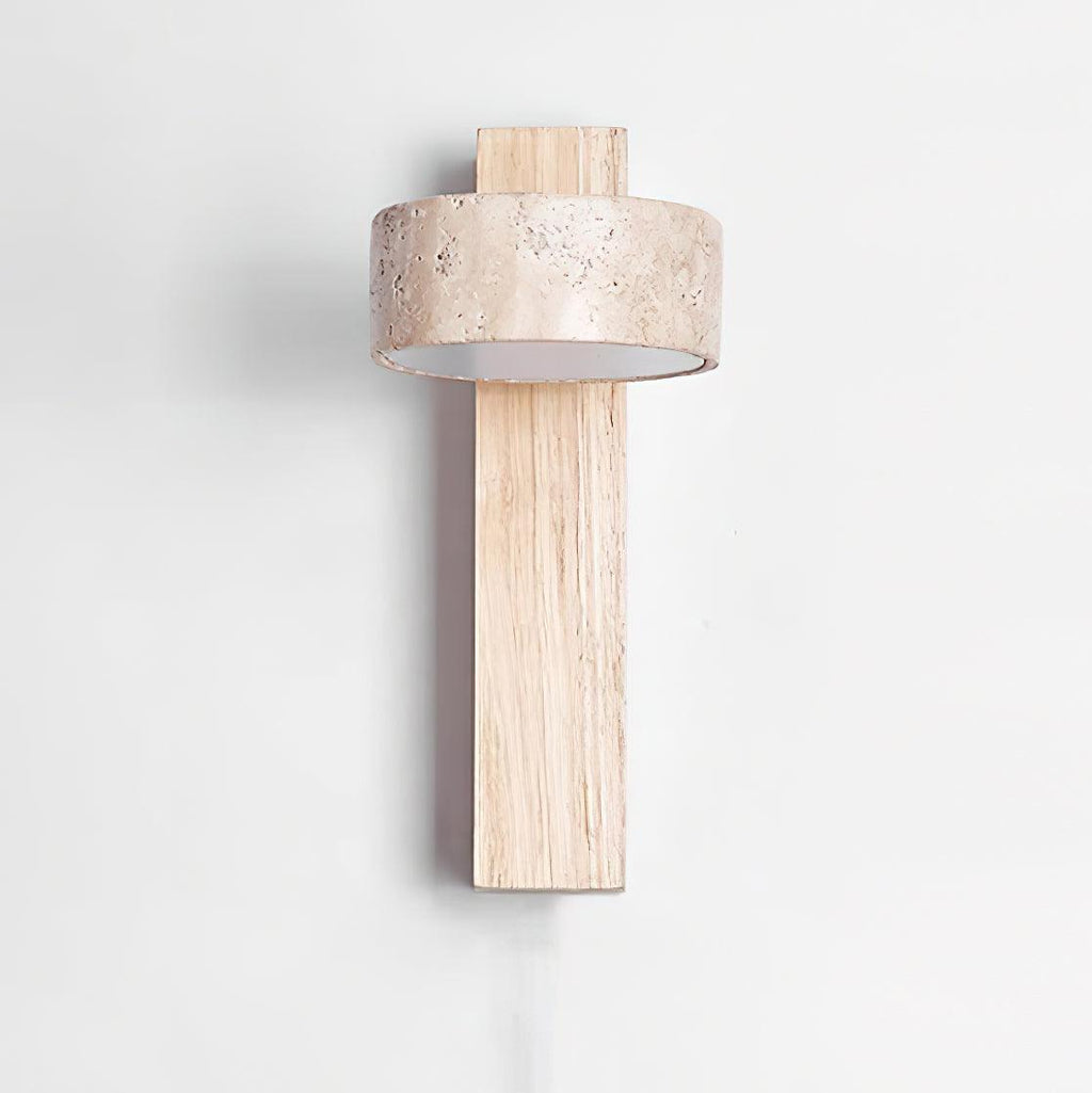 Jovan Wall Light Travertine Wood