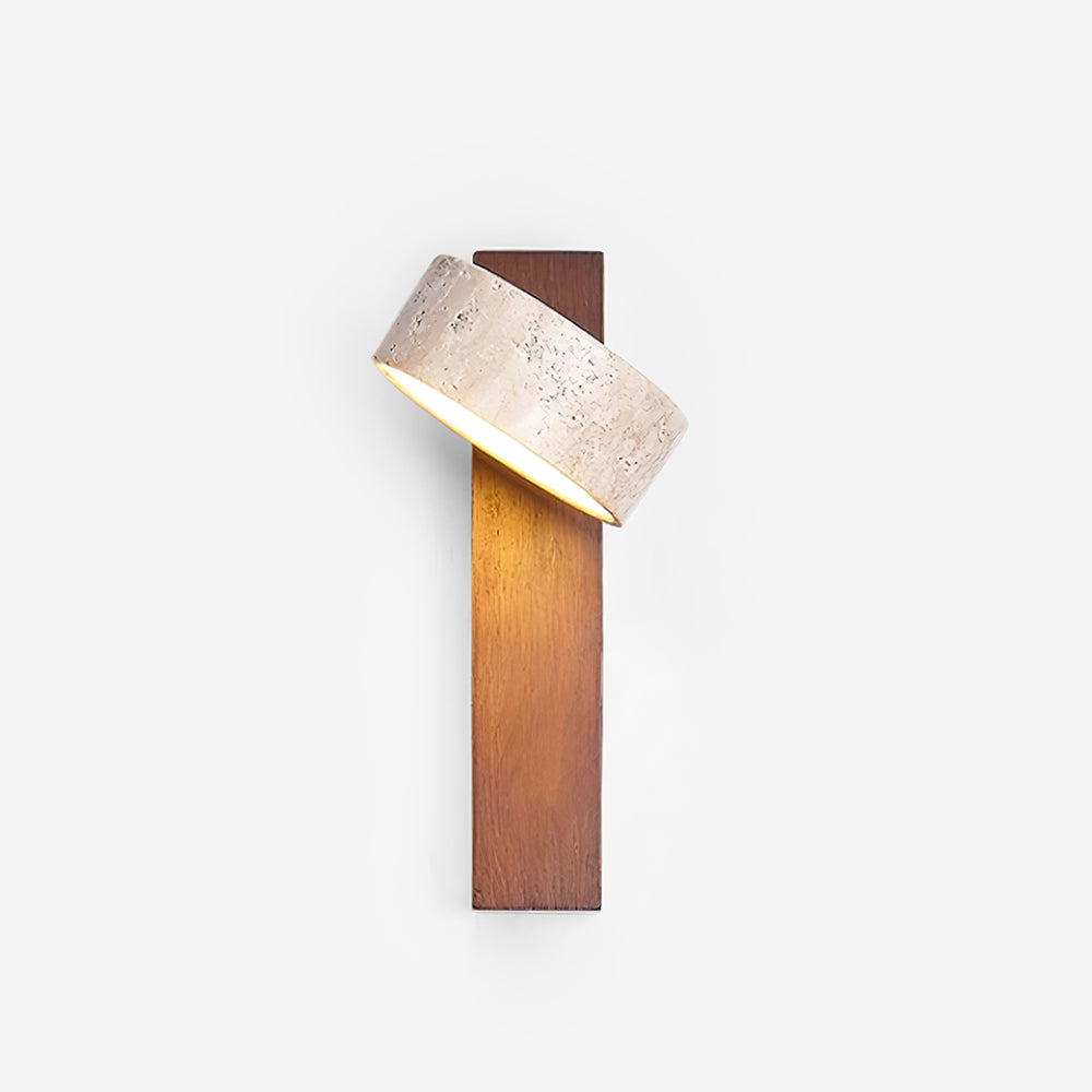 Jovan Wall Light Travertine Wood