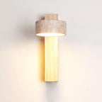 Jovan Wall Light Travertine Wood