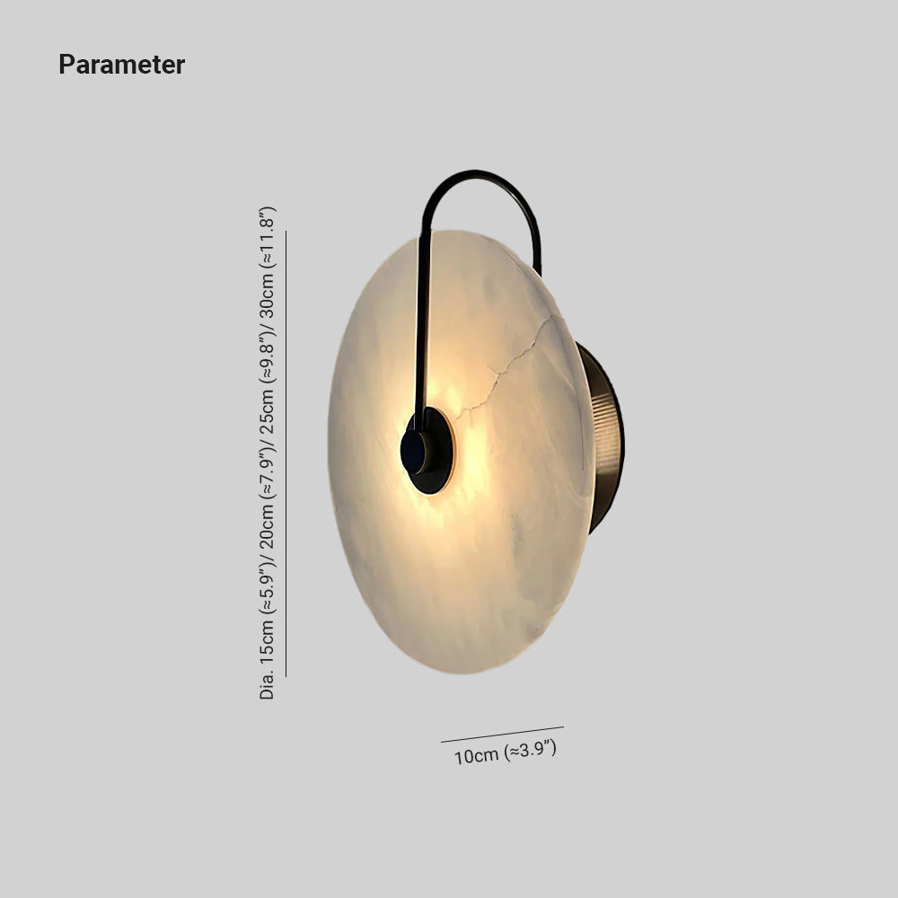 Kristy Iconic Round Alabaster LED Wall Lamp