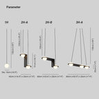 Selan Black Glass Pendant Light