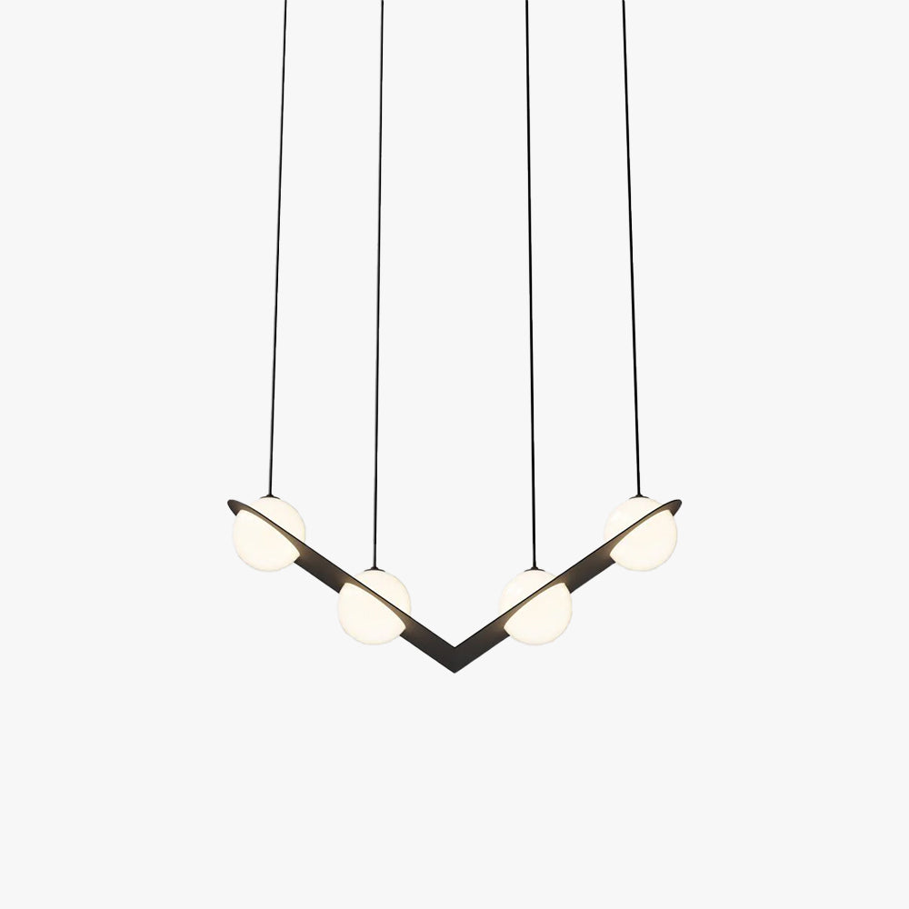 Selan Black Glass Pendant Light