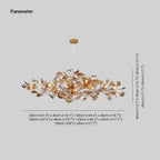 Ava Ginkgo Leaf Chandelier