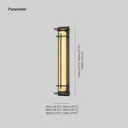 Ray Square Waterproof Outdoor Wall Light with Imitation Alabaster Finish
