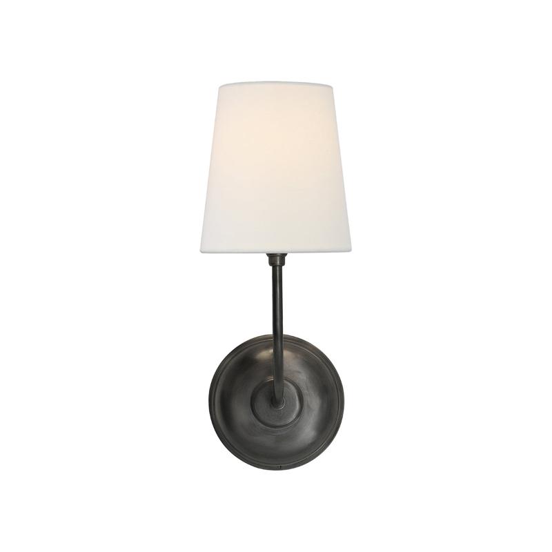 Victor Wall Lamp Black Bronze Fabric