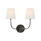 Victor Wall Lamp Black Bronze Fabric