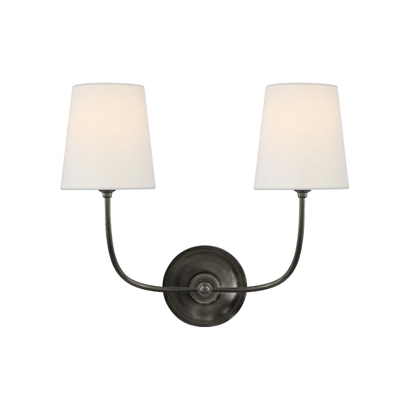 Victor Wall Lamp Black Bronze Fabric