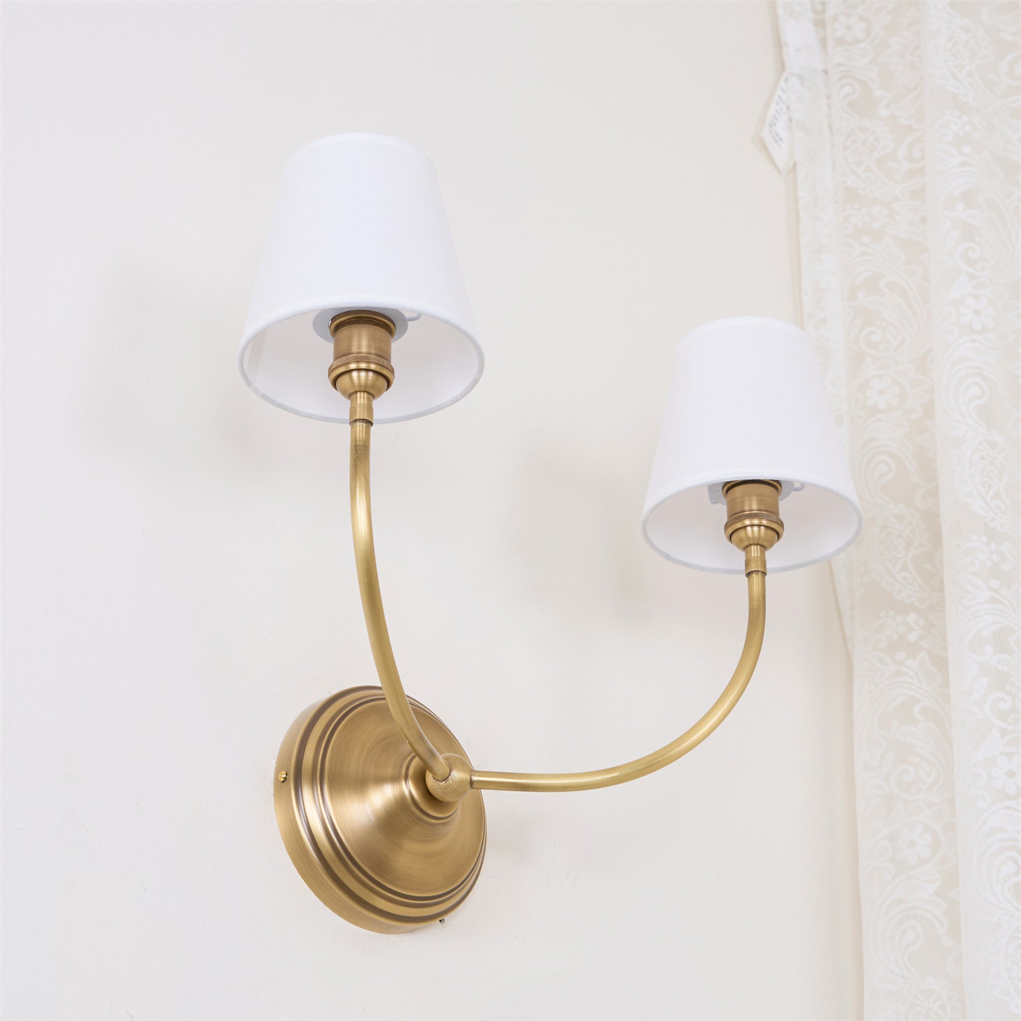 Victor Wall Lamp Black Bronze Fabric