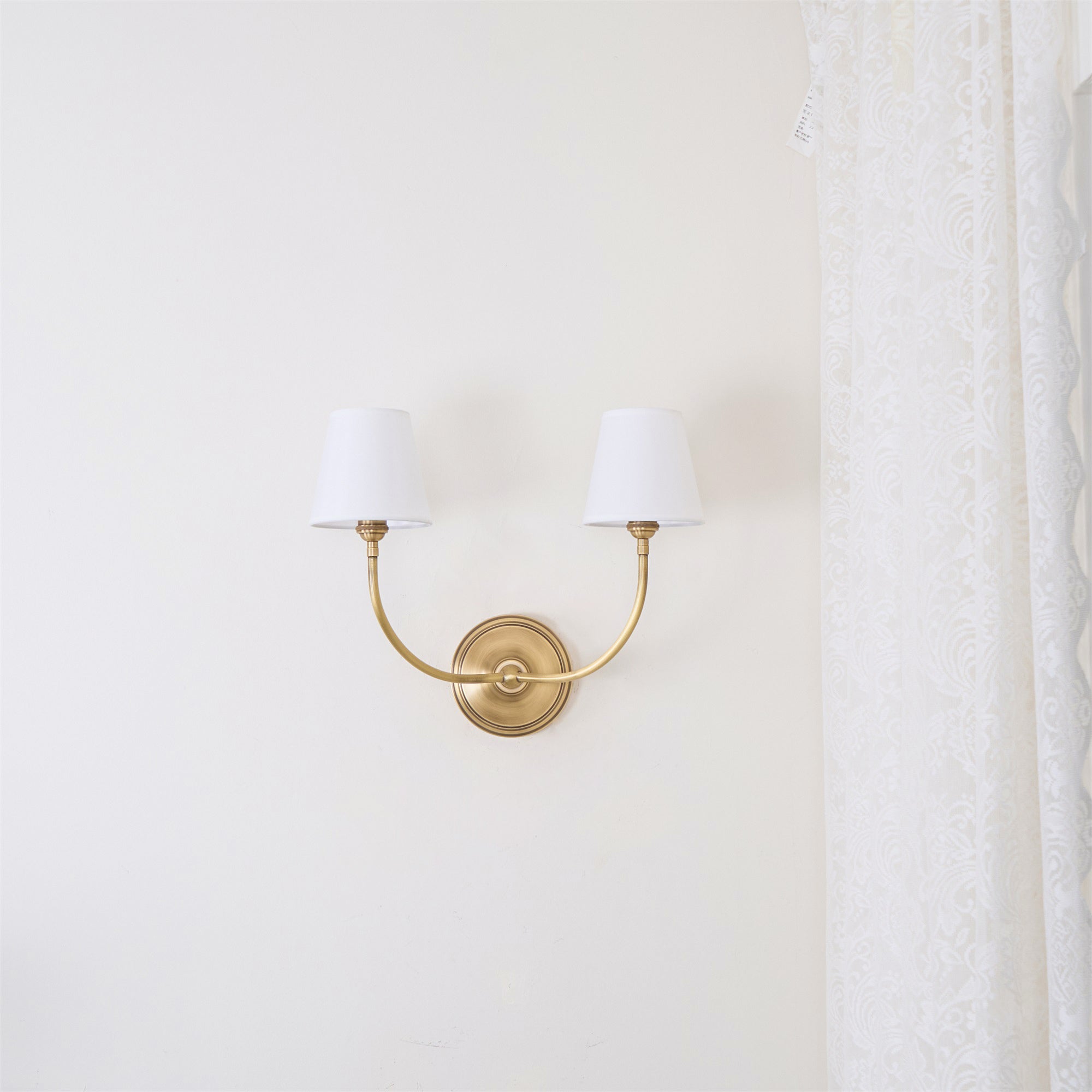 Victor Wall Lamp Black Bronze Fabric
